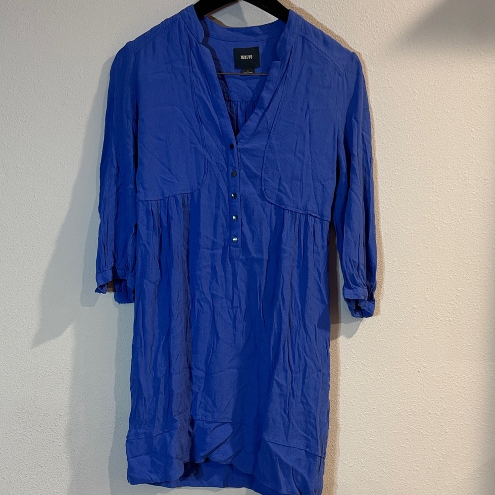 Maeve by Anthropology Royal Blue Asymmetrical Dress